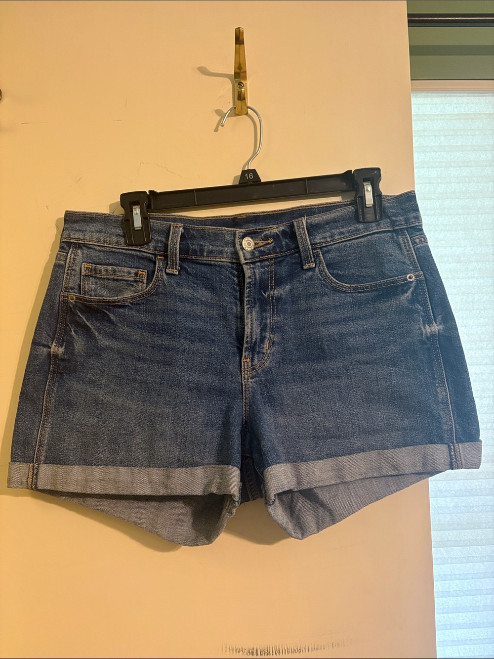 Old Navy Dark Blue Rolled-Hem Denim Shorts